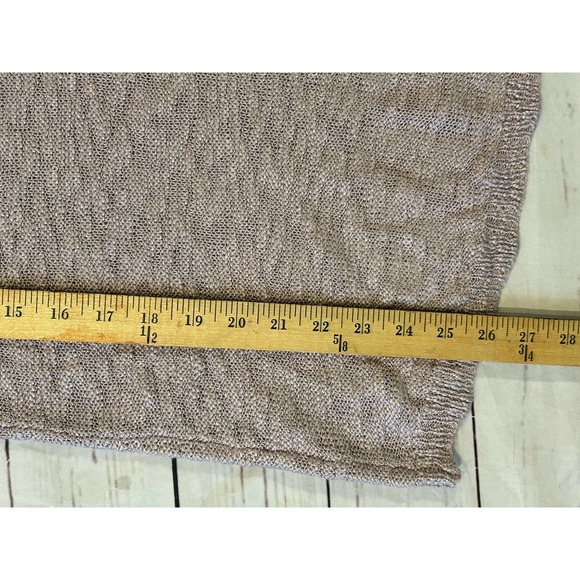 Cloud chaser V Neck Sweater Heathered Open Knit Cozy Layers - Picture 7 of 8